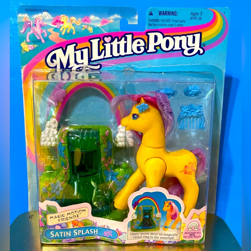 MY LITTLE PONY G2 1997 MAGIC MOTION FRIENDS SATIN SPLASH, RAINBOW & ACCE…